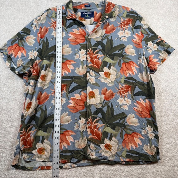 Chubbies Men's XXL Tropical Floral Short Sleeve Button Down Shirt 100% Rayon - Picture 7 of 7